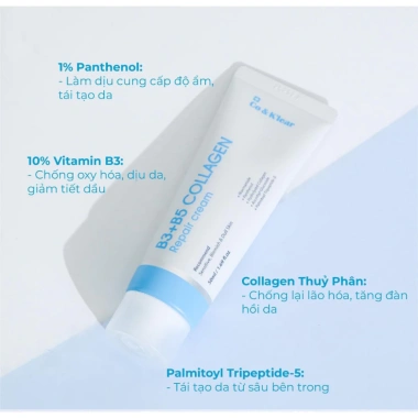 Kem Dưỡng Ẩm Phục Hồi Da B3+B5 Collagen Co&Klear 50ml - Cấp Nước, Da Căng Bóng, Giá 375.000 VNĐ