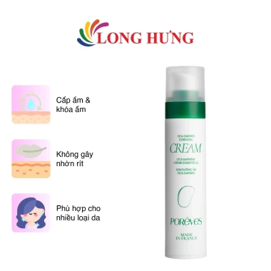 Kem dưỡng ẩm Porêves Cica Barrier Essential Cream 50ml - Dưỡng da, giảm kích ứng, giảm thâm, giá chỉ 369.000₫