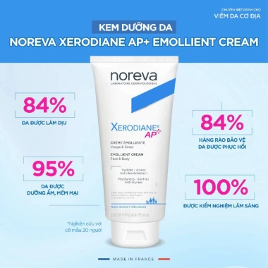 Kem dưỡng ẩm sâu cho da khô, kích ứng Noreva Xerodiane Emollient Cream 200ml - Giá ưu đãi 870.000₫