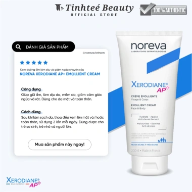 Kem dưỡng ẩm sâu cho da khô, kích ứng Noreva Xerodiane Emollient Cream 200ml - Giá ưu đãi 870.000₫ 4 Kem dưỡng ẩm sâu cho da khô, kích ứng Noreva Xerodiane Emollient Cream 200ml - Giá ưu đãi 870.000₫ 4