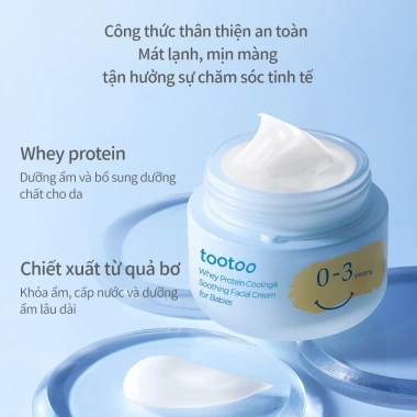 Kem dưỡng ẩm Tootoo gel thạch cho bé 0‑13 tuổi, làm dịu da khô, ngứa, mẩn đỏ, cấp ẩm sâu – 79.900₫ 4 Kem dưỡng ẩm Tootoo gel thạch cho bé 0‑13 tuổi, làm dịu da khô, ngứa, mẩn đỏ, cấp ẩm sâu – 79.900₫ 4
