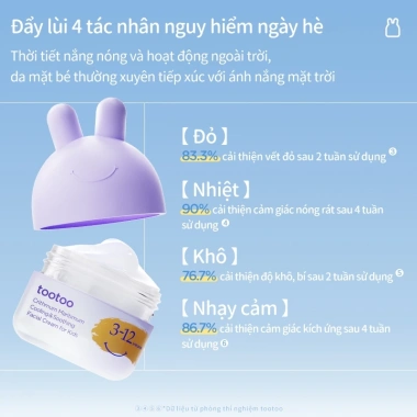 Kem dưỡng ẩm Tootoo gel thạch cho bé 0‑13 tuổi, làm dịu da khô, ngứa, mẩn đỏ, cấp ẩm sâu – 79.900₫