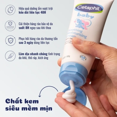 Kem dưỡng ẩm và làm dịu cho bé Cetaphil Baby Soothing Moisturising Cream 100g - Giá 185.000