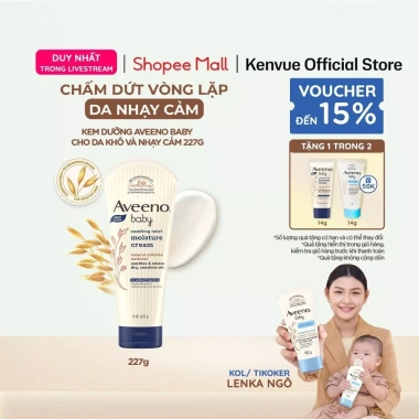 Kem dưỡng Aveeno Baby 227g cho da khô nhạy cảm - Giá ưu đãi 332.000₫