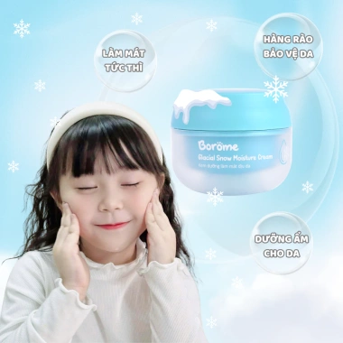 Kem dưỡng Borome làm mát dịu da trẻ em 50g chiết xuất rau má - Dưỡng ẩm, nuôi dưỡng, giảm ngứa 3