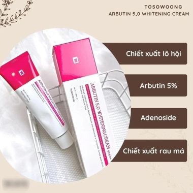 Kem Dưỡng Da Arbutin 5% Tosowoong Hàn Quốc 50ml: Trắng Sáng Mờ Nám Tàn Nhang Giảm Giá 343k 2 Kem Dưỡng Da Arbutin 5% Tosowoong Hàn Quốc 50ml: Trắng Sáng Mờ Nám Tàn Nhang Giảm Giá 343k 2