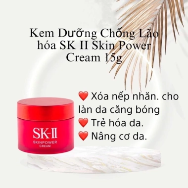 Kem dưỡng da chống lão hóa SK-II SkinPower 15g – Phục hồi săn chắc, mờ nếp nhăn, chỉ 399k