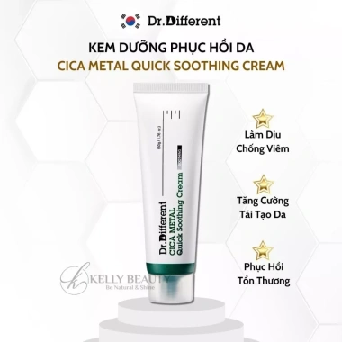 Kem Dưỡng Da Dr.Different Cica Soothing Cream - Dưỡng ẩm, dịu nhanh - Kelly 2