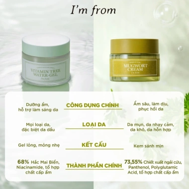 Kem dưỡng da Im From Vitamin Tree Water Gel 75g không silicone, cấp ẩm sâu, phục hồi da - 104.000 VND