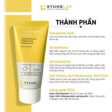 Kem dưỡng da KyungLab 50ml - Glutathione, B5 cấp ẩm, giảm nám, phục hồi, 312.000 VND 6 Kem dưỡng da KyungLab 50ml - Glutathione, B5 cấp ẩm, giảm nám, phục hồi, 312.000 VND 6