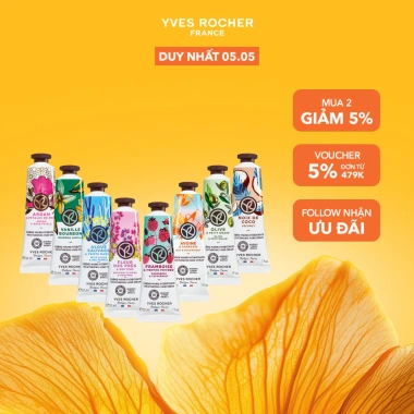 Kem dưỡng da tay Yves Rocher 30ml - Dưỡng ẩm, mềm mịn, đa dạng mùi hương, giảm giá 171k