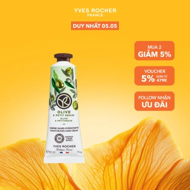 Kem dưỡng da tay Yves Rocher Olive & Petitgrain 30ml - Dưỡng ẩm, hương oliu, 171.000₫