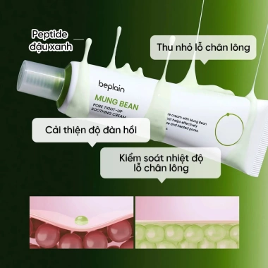 Kem Dưỡng Đậu Xanh Be pờ lên 60ml - Giảm lỗ chân lông, ngăn ngừa lão hoá, không gây nhờn, giá ưu đãi 235.000đ 5
