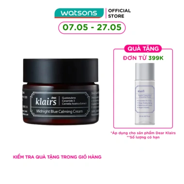 Kem Dưỡng Dear Klairs Midnight Blue 30ml - Dưỡng ẩm, làm dịu, phục hồi da, 309.000đ