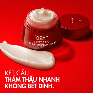 Kem dưỡng đêm Vichy Collagen 16 50ml - Trẻ hóa da, giảm nếp nhăn, sáng da, da căng đầy, giá chỉ 1.197.000 đồng 6 Kem dưỡng đêm Vichy Collagen 16 50ml - Trẻ hóa da, giảm nếp nhăn, sáng da, da căng đầy, giá chỉ 1.197.000 đồng 6