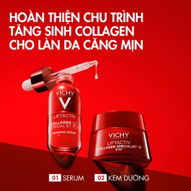 Kem dưỡng đêm Vichy Collagen 16 50ml - Trẻ hóa da, giảm nếp nhăn, sáng da, da căng đầy, giá chỉ 1.197.000 đồng