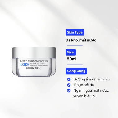 Kem dưỡng Dermafirm Hydra Exosome Cream 50ml - Cấp ẩm sâu, tái sinh da, chính hãng BS Yến giá ưu đãi 1.89 triệu 4