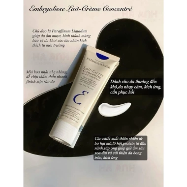 Kem dưỡng Embryolisse Lait-Crème Concentré (Pháp) – Dưỡng ẩm sâu, phục hồi da, giá ưu đãi 380.000₫ 6 Kem dưỡng Embryolisse Lait-Crème Concentré (Pháp) – Dưỡng ẩm sâu, phục hồi da, giá ưu đãi 380.000₫ 6