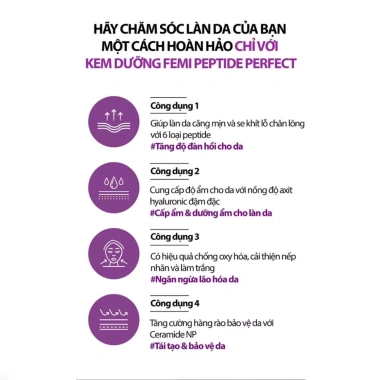 Kem Dưỡng Femi Peptide Cream 50ml Phục Hồi Tái Tạo Da Giá Ưu Đãi 969.000 VND