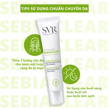 Kem dưỡng giảm mụn SVR Sebiaclear Gel 40ml - Ngừa thâm, kiểm dầu, chỉ 455.000đ