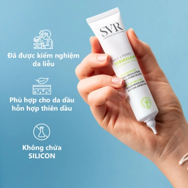 Kem dưỡng giảm mụn SVR Sebiaclear Mat+Pores 40ml Thông thoáng lỗ chân lông, kiềm dầu, chỉ 439.000đ