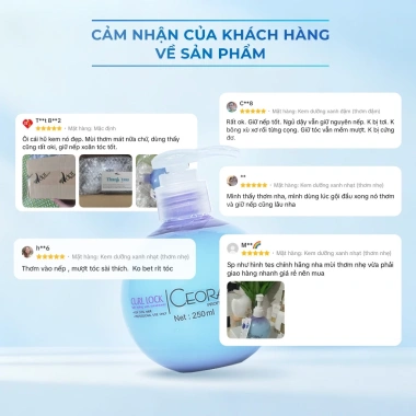 Kem dưỡng giữ nếp tóc uốn Ceorali 250ml: bóng mượt, không bết dính, giảm giá 65k 4