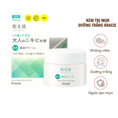 Kem dưỡng Kracie Hadabisei Acne ngừa mụn, dưỡng trắng, giá 229k – Da sạch sáng mịn