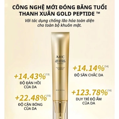 Kem Dưỡng Mắt AHC Age Defense Real Eye Cream 40ml - Chống lão hoá, dưỡng ẩm, giá chỉ 340k VND