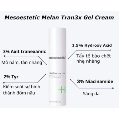 Kem Dưỡng Mesoestetic Melan Tran3x Gel Cream 50ml Giảm thâm nám, sắc tố da 825.000 VND