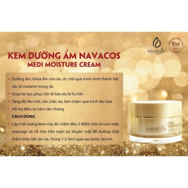 Kem dưỡng Navacos Medi Moisture Cream 50g - Dưỡng ẩm sâu, làm mịn da, Giá 750.000đ (giảm từ 945.000đ)