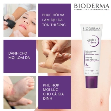 Kem dưỡng phục hồi da tổn thương Bioderma Cicabio Crème 40ml - Giá ưu đãi 299.000đ tại Subeo Beauty 4