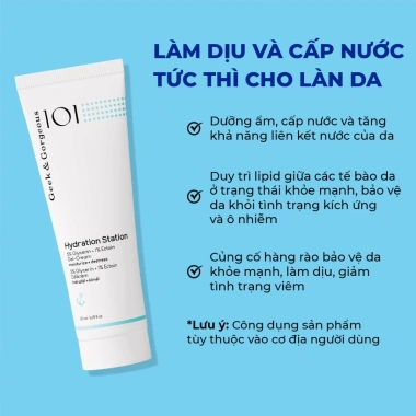 Kem Dưỡng Phục Hồi Gel Mỏng Nhẹ Geek&Gorgeous Hydration Station 50ml - Dưỡng ẩm sâu, chỉ 423k