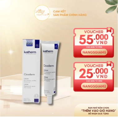 Kem dưỡng phục hồi Ivatherm Cicaderm Cream – Tái tạo da, ngăn ngứa, giá ưu đãi 489.000₫