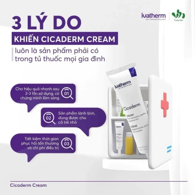 Kem dưỡng phục hồi Ivatherm Cicaderm Cream – Tái tạo da, ngăn ngứa, giá ưu đãi 489.000₫