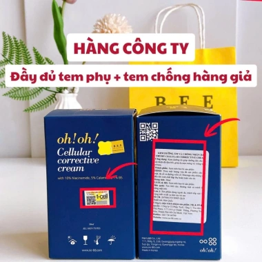 Kem Dưỡng Phục Hồi oh!oh! Cellular Corrective Cream - Cấp ẩm, Kiềm Dầu, Dưỡng Sáng Da Bee Skincare Giá 324.000₫ 2