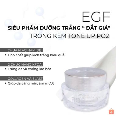 Kem dưỡng PO2 Tone Up Cream 50ml - Dưỡng ẩm, Trắng da, Tone Up, Giá ưu đãi 664k