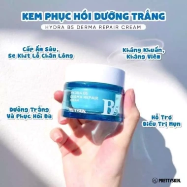 Kem dưỡng PrettySkin Hydra B5 Derma Repair 52ml - Dưỡng ẩm sâu, phục hồi, giảm giá 380k