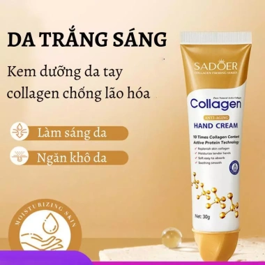 Kem Dưỡng Tay Collagen SADOER Chống Lão Hóa Cấp ẩm Da Mềm Mịn Trắng Sáng