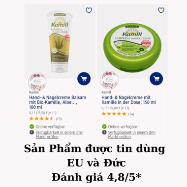 Kem dưỡng tay và móng Kamill nội địa Đức 100ml/150ml - Dưỡng ẩm sâu, phù hợp da khô nhạy cảm, giảm giá 86k