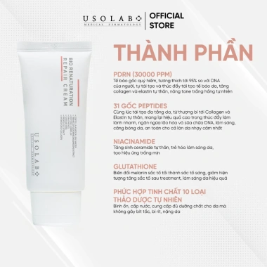Kem dưỡng tế bào gốc Bio Intensive Repair Cream USOLAB 50ml - Phục hồi da, ngăn lão hoá, 850k