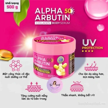 Kem Dưỡng Thể Chống Nắng SPF50 Alpha Arbutin Collagen Body Serum 500gr Trắng Mịn Bảo Vệ Da 159k 3 Kem Dưỡng Thể Chống Nắng SPF50 Alpha Arbutin Collagen Body Serum 500gr Trắng Mịn Bảo Vệ Da 159k 3