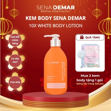 Kem Dưỡng Thể Senademar 10X White Body Lotion 300ml - Dưỡng trắng, cấp ẩm, phục hồi da săn chắc, giá 460.000 VND