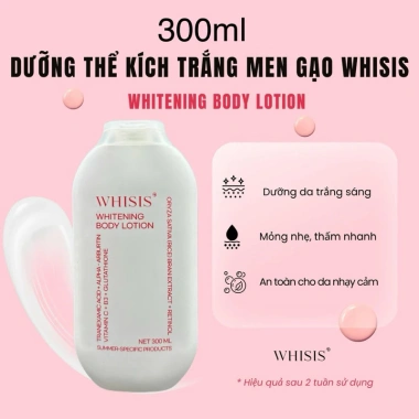 Kem Dưỡng Thể Whisis Whitening Body Lotion 300ml Mẫu Mới Giá Ưu Đãi 265.000đ