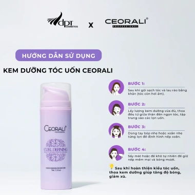 Kem dưỡng tóc uốn Ceorali 150ml Lọn mềm giữ nếp không bết dính 109.000 VND 3 Kem dưỡng tóc uốn Ceorali 150ml Lọn mềm giữ nếp không bết dính 109.000 VND 3