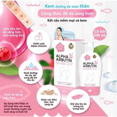 Kem dưỡng trắng body Alpha Arbutin dưỡng ẩm mờ thâm nâng tone ngay giảm giá 259k 3