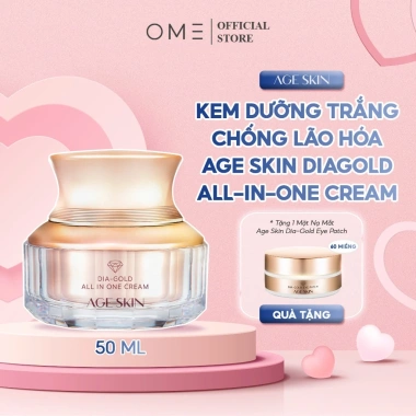 Kem Dưỡng Trắng Da AGE SKIN DIA-GOLD 50ml - Chống Lão Hóa, Mờ Nám, Tăng Độ Đàn Hồi, 1,200,000 VND