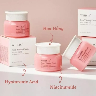 Kem Dưỡng Trắng Da Ban Ngày WHISIS Rose ToneUp Cream Hàn Quốc 50ml - Làm Mềm Mịn, Cấp Ẩm, Phục Hồi Da, Giá 355.000 VND 3 Kem Dưỡng Trắng Da Ban Ngày WHISIS Rose ToneUp Cream Hàn Quốc 50ml - Làm Mềm Mịn, Cấp Ẩm, Phục Hồi Da, Giá 355.000 VND 3