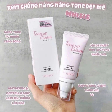 Kem Dưỡng Trắng Da Ban Ngày WHISIS Rose ToneUp Cream Hàn Quốc 50ml - Làm Mềm Mịn, Cấp Ẩm, Phục Hồi Da, Giá 355.000 VND 4 Kem Dưỡng Trắng Da Ban Ngày WHISIS Rose ToneUp Cream Hàn Quốc 50ml - Làm Mềm Mịn, Cấp Ẩm, Phục Hồi Da, Giá 355.000 VND 4