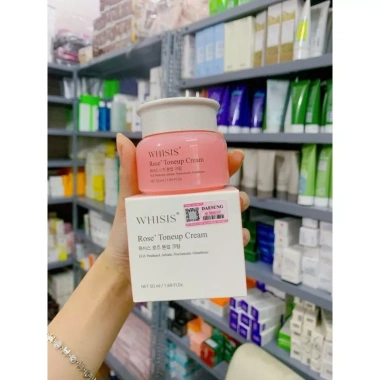 Kem Dưỡng Trắng Da Ban Ngày WHISIS Rose ToneUp Cream Hàn Quốc 50ml - Làm Mềm Mịn, Cấp Ẩm, Phục Hồi Da, Giá 355.000 VND 9 Kem Dưỡng Trắng Da Ban Ngày WHISIS Rose ToneUp Cream Hàn Quốc 50ml - Làm Mềm Mịn, Cấp Ẩm, Phục Hồi Da, Giá 355.000 VND 9