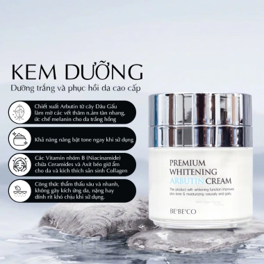 Kem dưỡng trắng da BEBECO Arbutin - Nâng tông, trắng nhanh, mờ thâm nám, chỉ 534.650₫